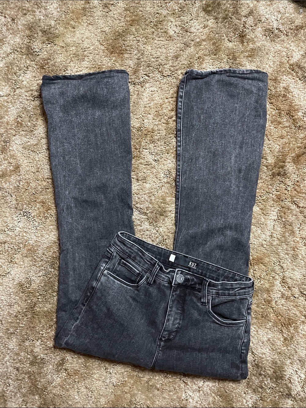 Kut From The Kloth Ana High‎ Rise Fab Ab Flare Black Jeans Size 4